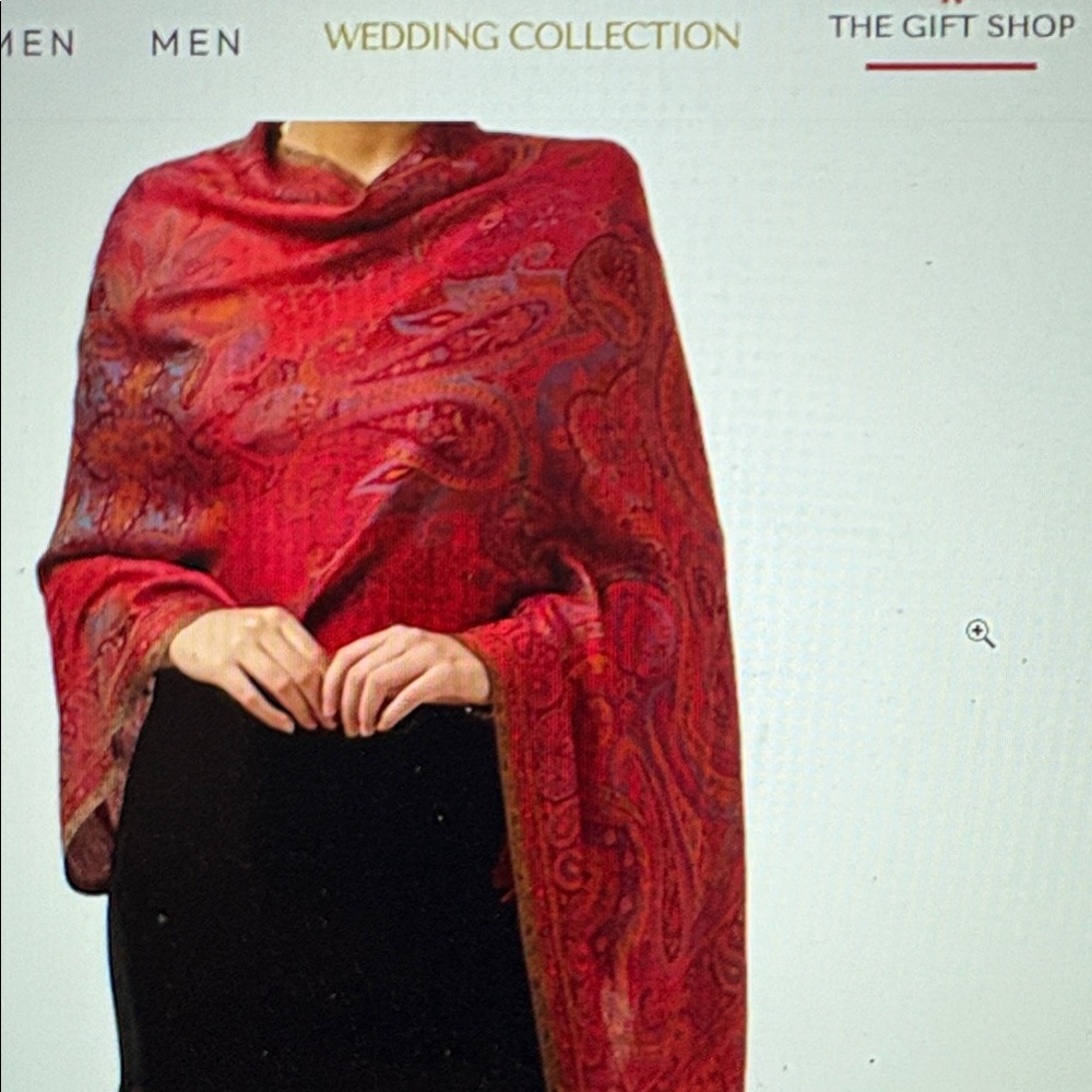 Luxurious Red Paisley Women's Wrap